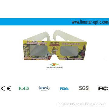 paper Linear polarized 3d glasses for 3d movies